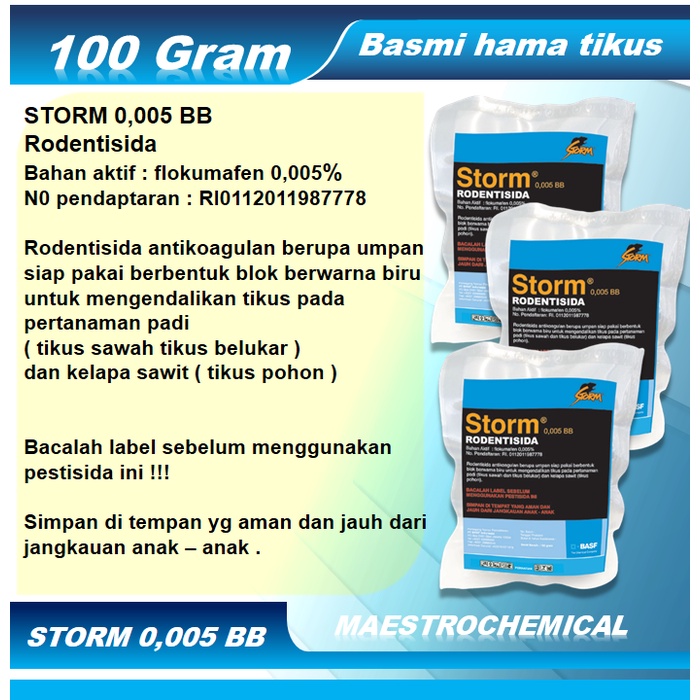 Jual Umpan Tikus Racun Storm Bb Rodentisida Ampuh Basmi Tikus