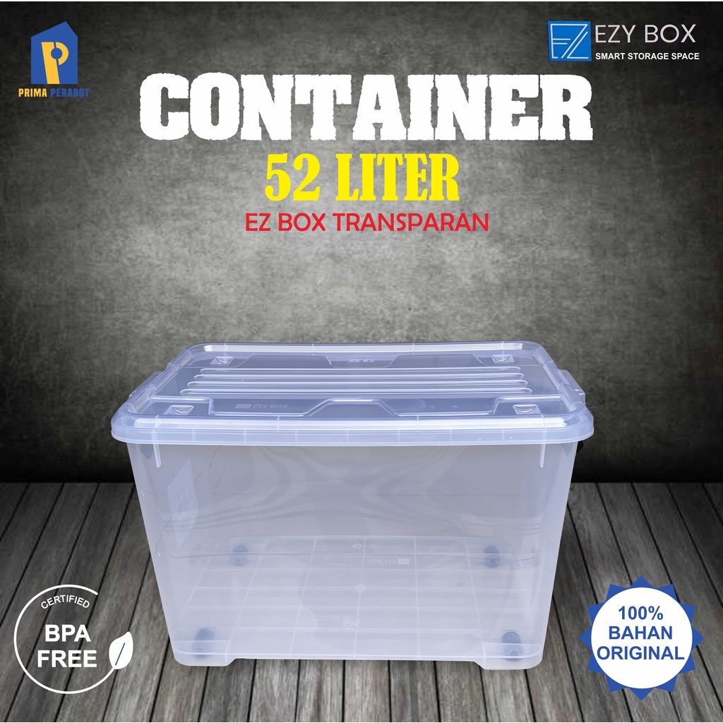 Jual Storage Box Multifungsi Box Container 52 L Transparan Shopee