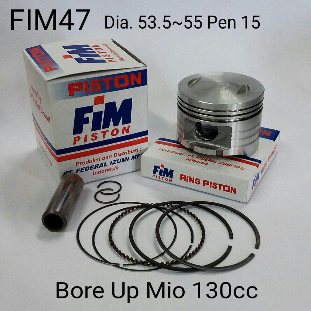 Jual FIM PISTON KIT YAMAHA MIO KARBU BORE UP XB 130CC FIM47 Shopee