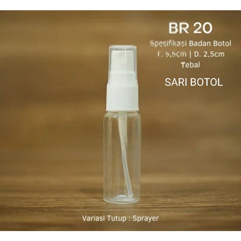 Jual BOTOL 20ML NATURAL BENING SPRAY PUTIH BOTOL SPRAY 20 ML NATURAL