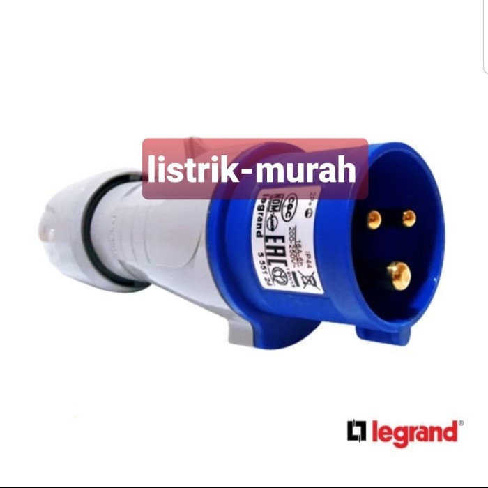 Jual Legrand 555124 Male P17 Plug 1 Phase 16A IP44 2P E Industri 3 Pin