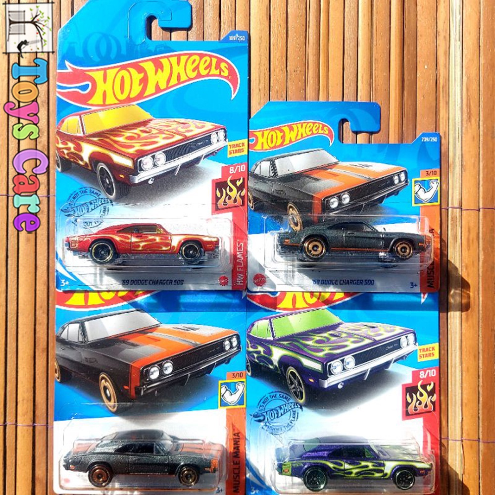 Jual HOTWHEELS 69 DODGE CHARGER 500 HIJAU 2008 BIRU 2018 ORANGE UNGU