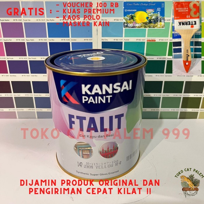 Jual Cat Ftalit Doff Kg Pail Cat Minyak Kayu Besi Ready Semua