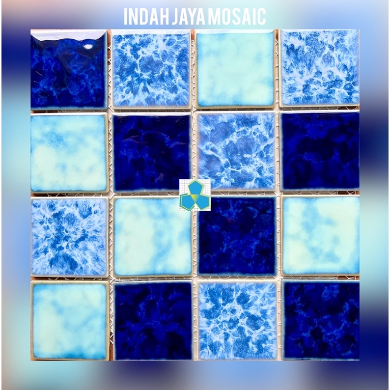 Jual Keramik Mosaic TSQ Mix RT 2 Kuda Laut Mass Mosaic Kolam Renang