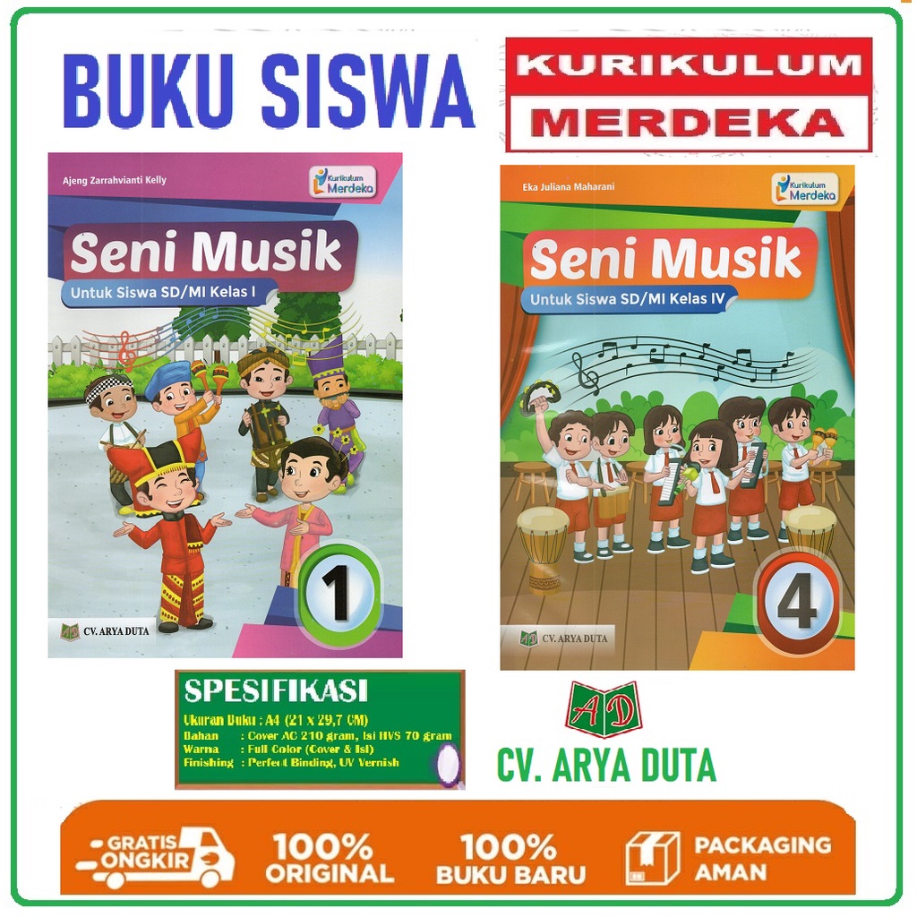 Jual Buku Seni Musik Kurikulum Merdeka Sd Mi Kelas Penerbit