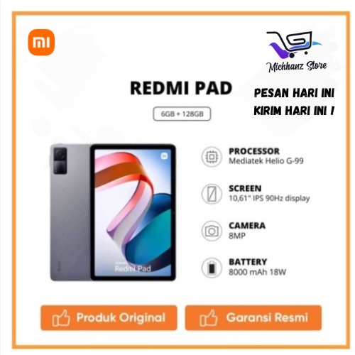 Jual Xiaomi Redmi Pad 6 128 GB Garansi Resmi TAM Shopee Indonesia