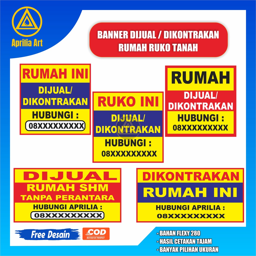 Jual Banner Spanduk Dikontrakan Dijual Rumah Tanah Ruko Shopee Indonesia