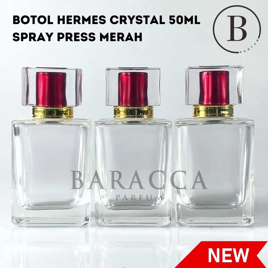 Jual Botol Parfum Hermes Ml Press Crystal Merah Botol Parfum Kosong