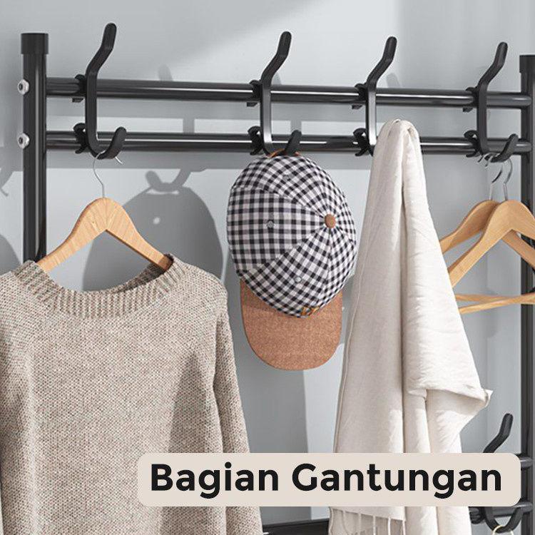 Jual Stand Hanger Rak Gantungan Baju Rak Sepatu Tas Topi Rak Serbaguna