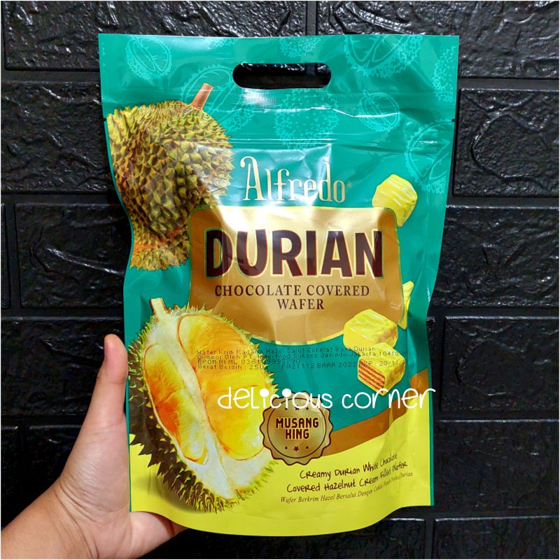 Jual Cubic Wafer Durian Musang King White Chocolate With Hazelnut