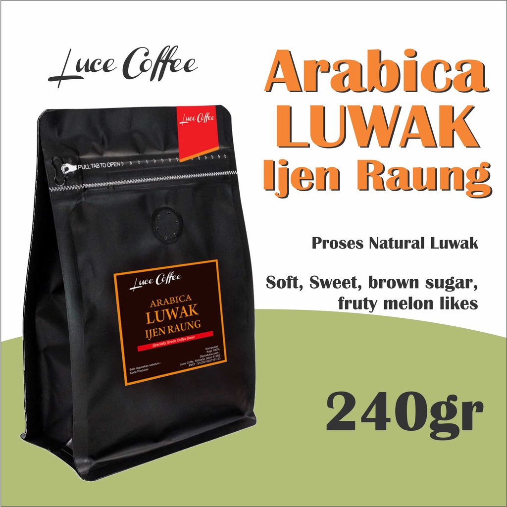 Jual Luce Coffee Kopi Arabica Luwak Ijen Raung Gr Roastedbean