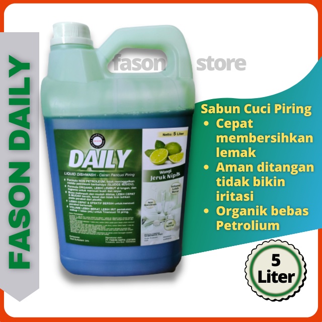 Jual Sabun Cuci Piring Fason Daily Liter Organik Bebas Petrolium