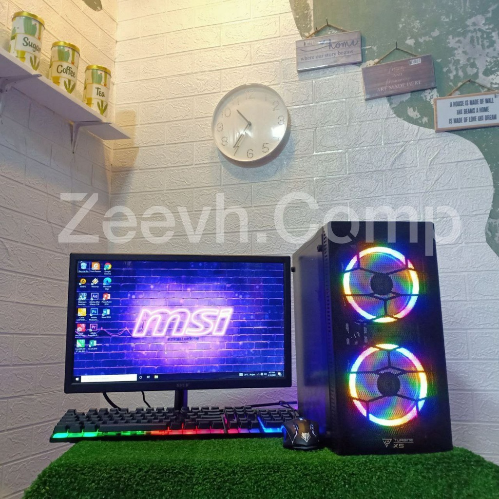 Jual Pc Game Editing Core I7 SSD 256 Vga 2Gb Monitor LED Fullset