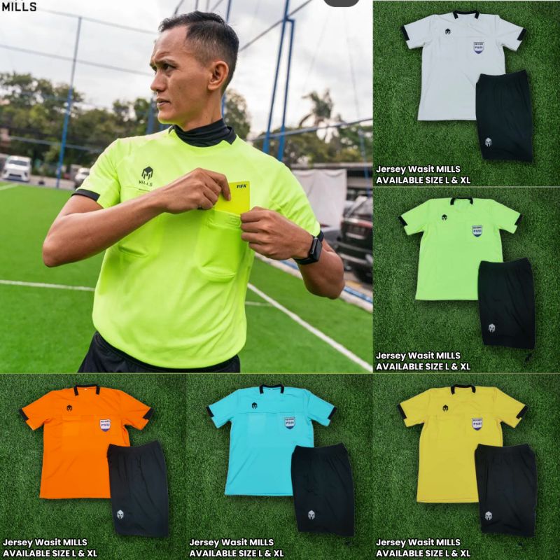 Jual New Stelan Jersey Wasit Mills Liga Bri Kaos Baju Wasit