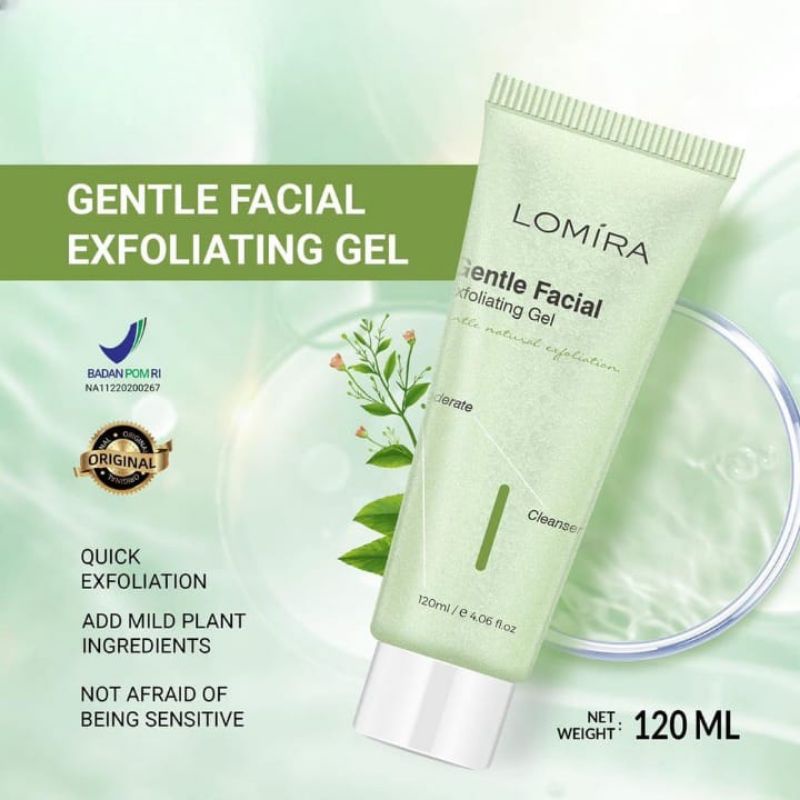 Jual LOMIRA Gentle Facial Exfoliating Gel Mengangkat Sel Kulit Mati