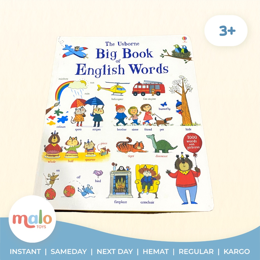 Jual MALOTOYS USBORNE BIG BOOK OF ENGLISH WORDS Buku Edukasi Kata