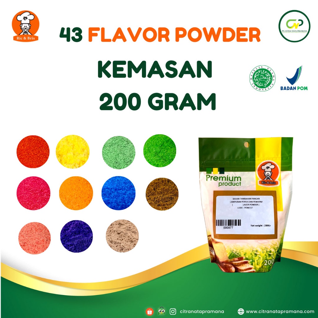 Jual Bubuk Perisa Flavour Minuman Gram Aneka Rasa Bubuk Minuman