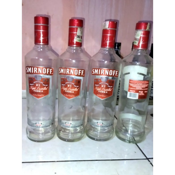 Jual Botol Bekas Minuman Miras Import Smirnoff Pajangan Hiasan Rumah