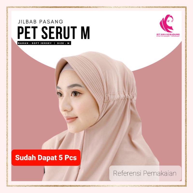 Jual Jilbab Pasang Pet Serut Isi Pcs Shopee Indonesia