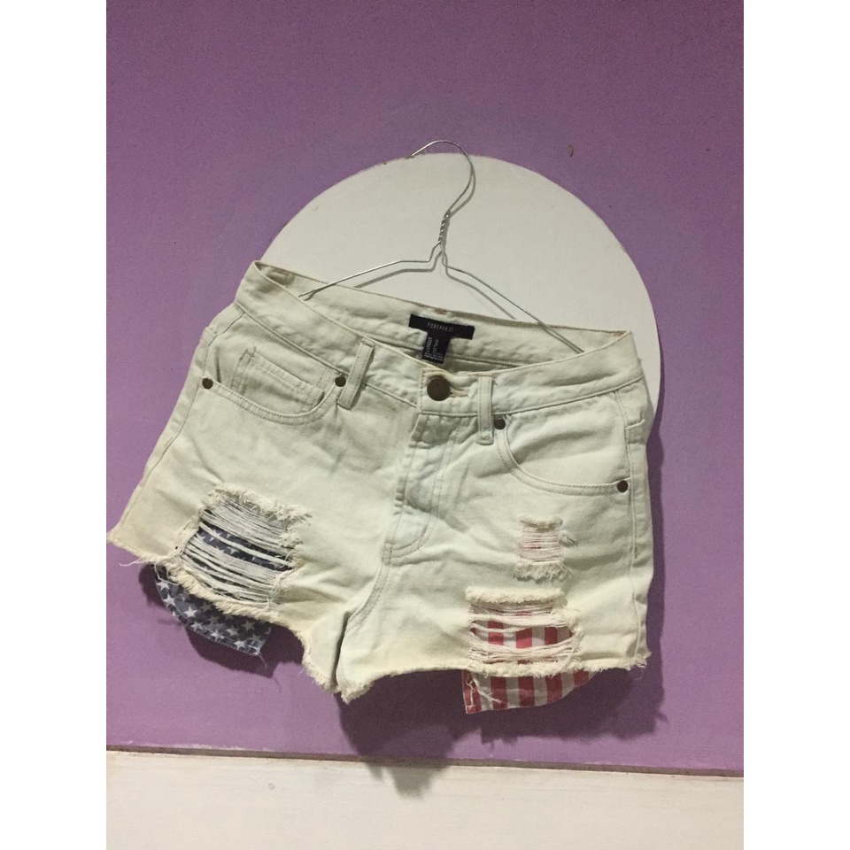 Jual Forever 21 Ripped Jeans Preloved Shopee Indonesia