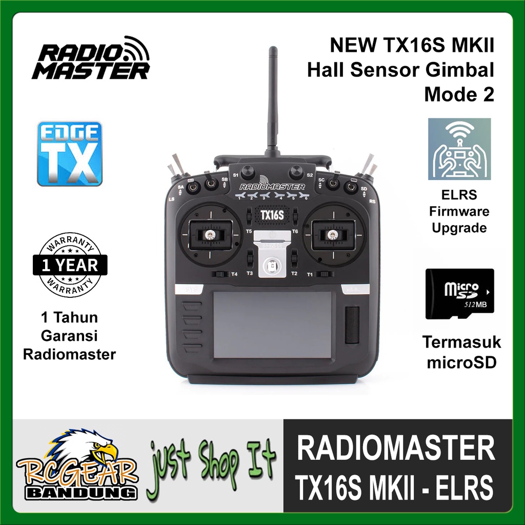 Jual RadioMaster TX16S MKII Mark II Hall Gimbal Radio Transmitter