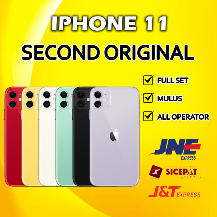 Jual IPHONE 11 SECOND ORIGINAL 64 GB FULLSET SECOND BEKAS ORIGINAL 100