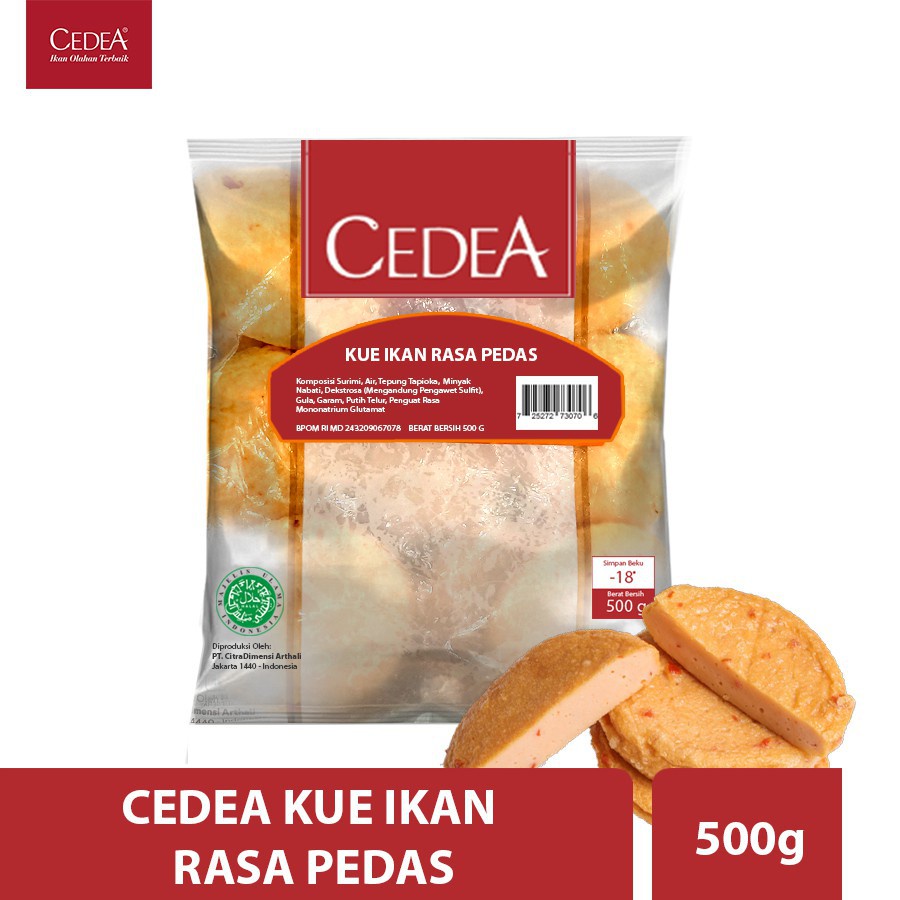 Jual CEDEA Kue Ikan Pedas Ikan Olahan Pedas Cedea 500Gr Seafood