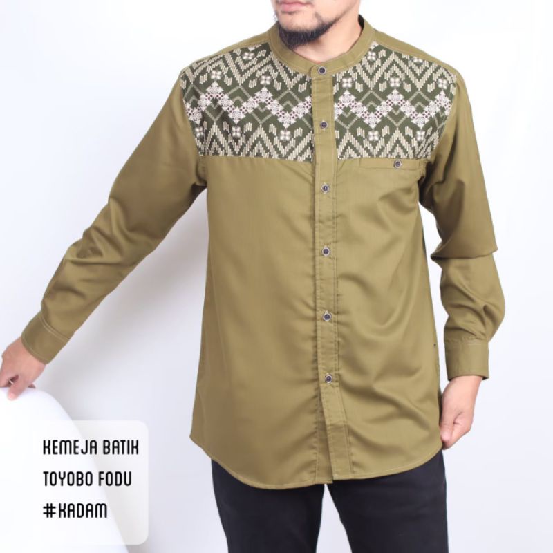 Jual Baju Koko Dewasa Pria Batik Songket Toyobo Lengan Panjang Marajo