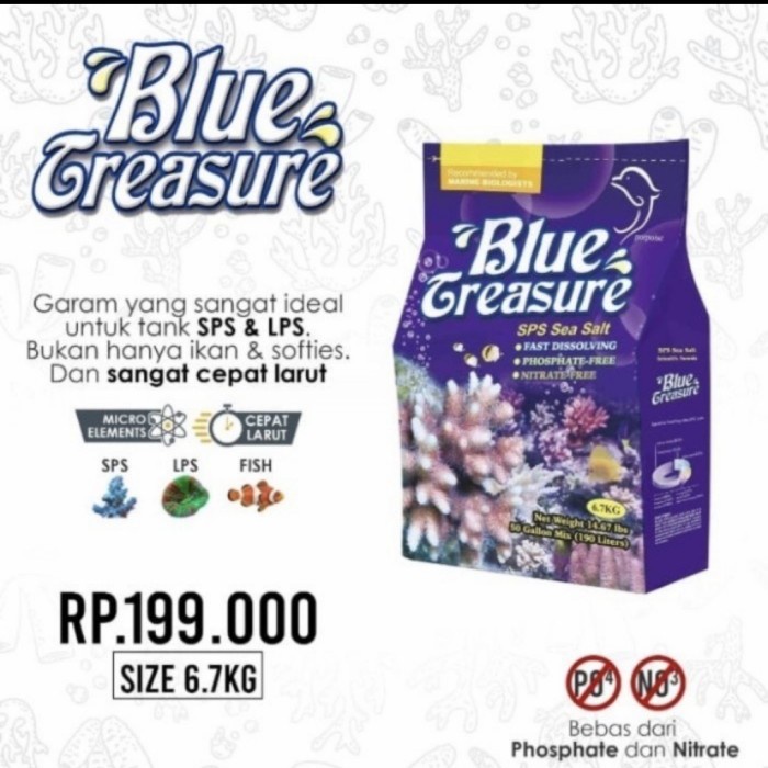 Jual Blue Treasure Sps Sea Salt Kg Garam Asw Marine Reef Laut