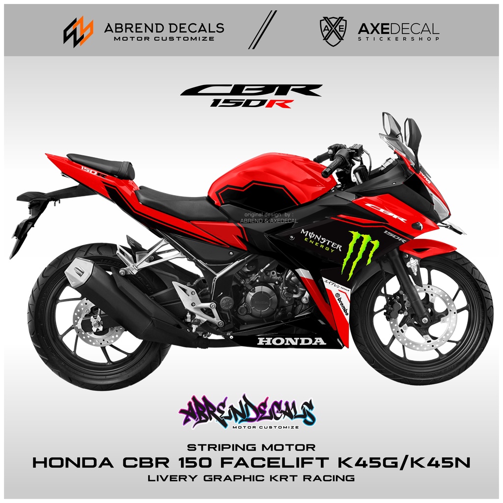 Jual Striping Cbr Facelift Krt Racing Monster Stiker Motor Honda