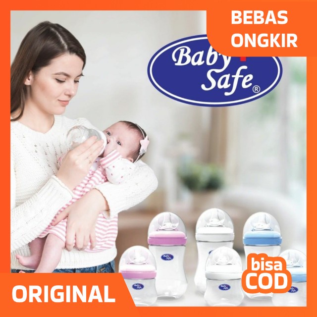 Jual DOT BAYI Baby Safe Wide Neck Bottle WN001 WN002 Babysafe Milk Flow