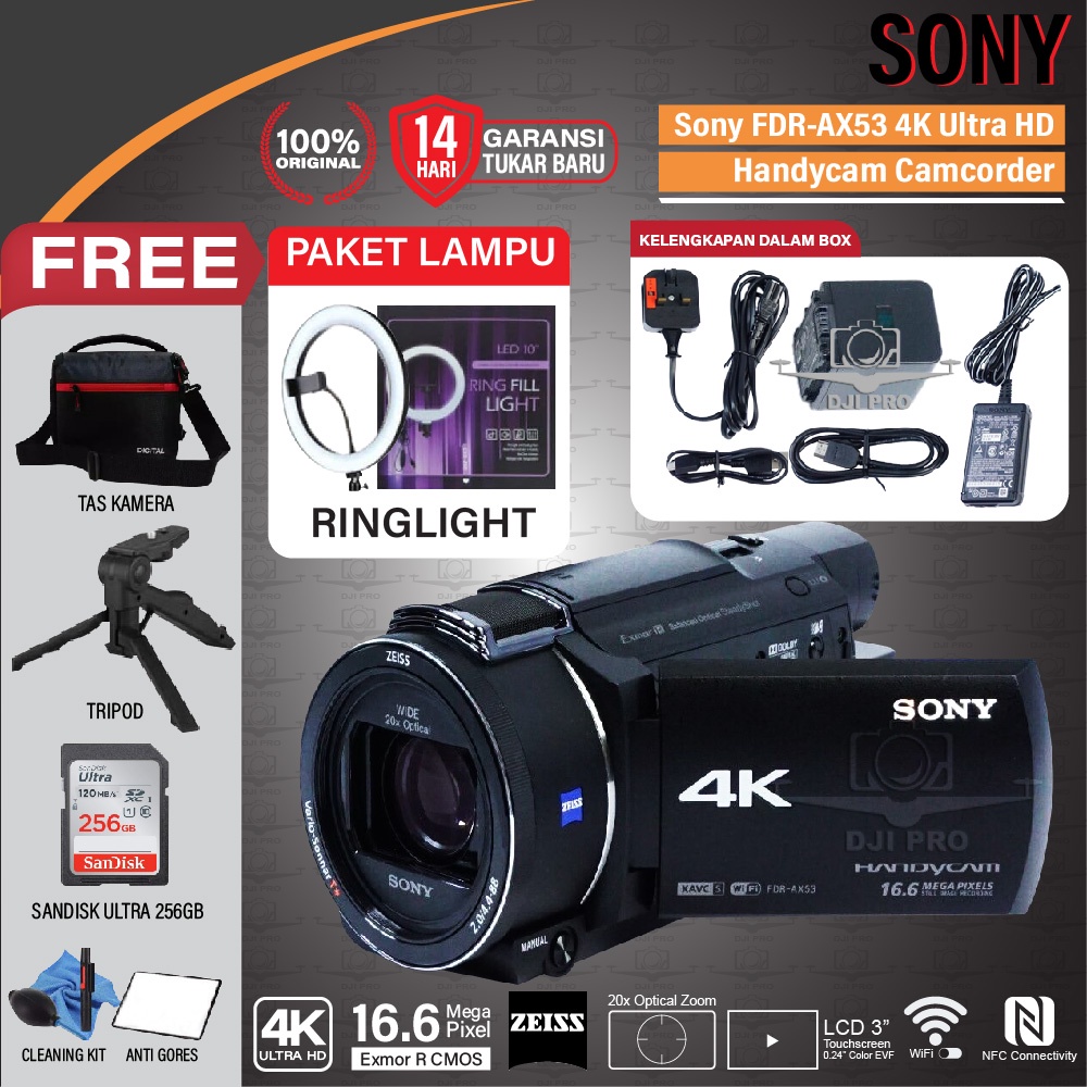 Jual Sony Fdr Ax K Ultra Hd Handycam Camcorder Ax Original