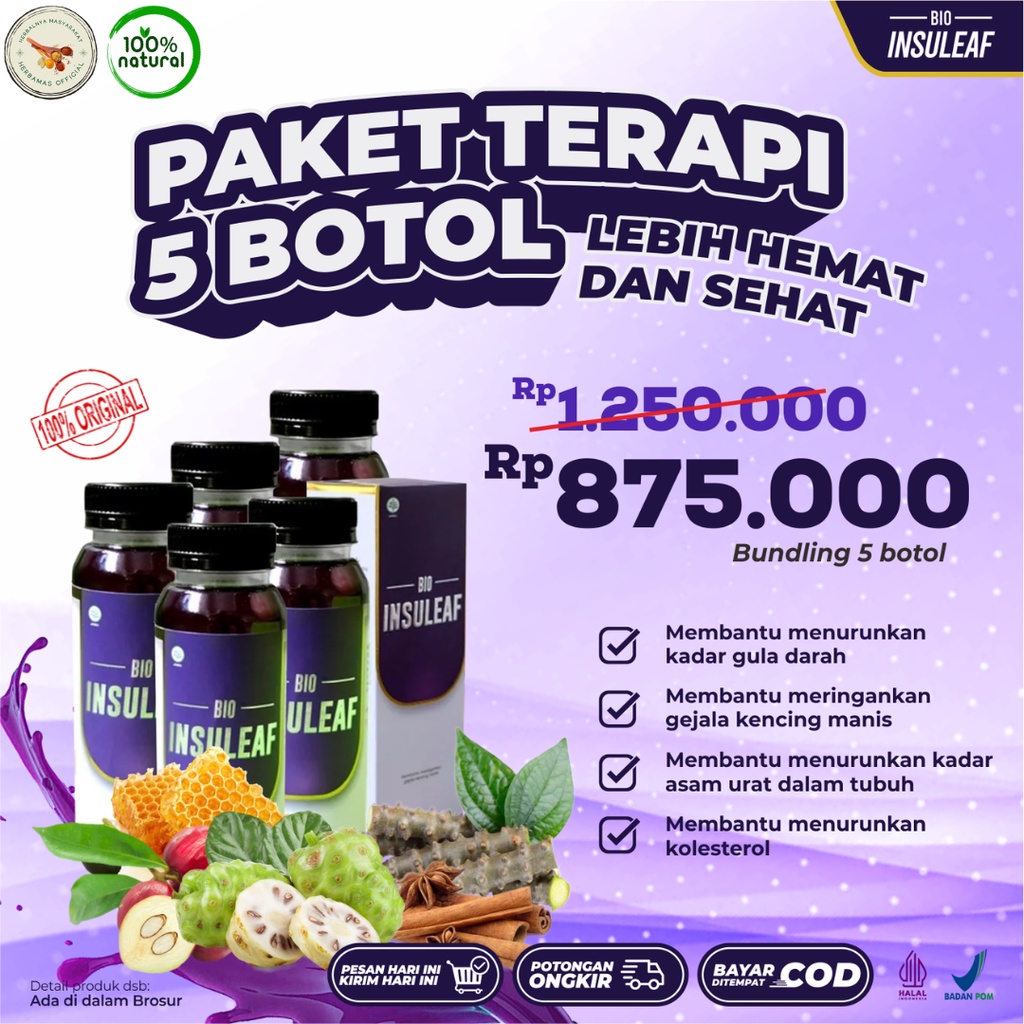 Jual Paket Box Bio Insuleaf Original Herbal Alami Berkhasiat Untuk