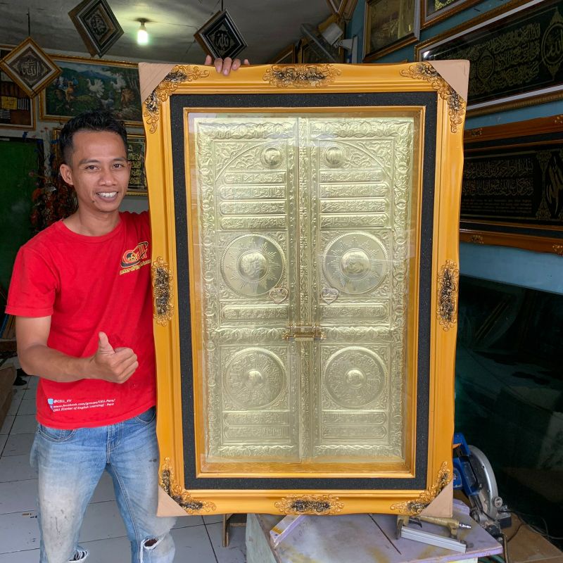 Jual Kaligrafi Kuningan Asli 100 Pintu Kabah 82122cm Kuwalitas 1