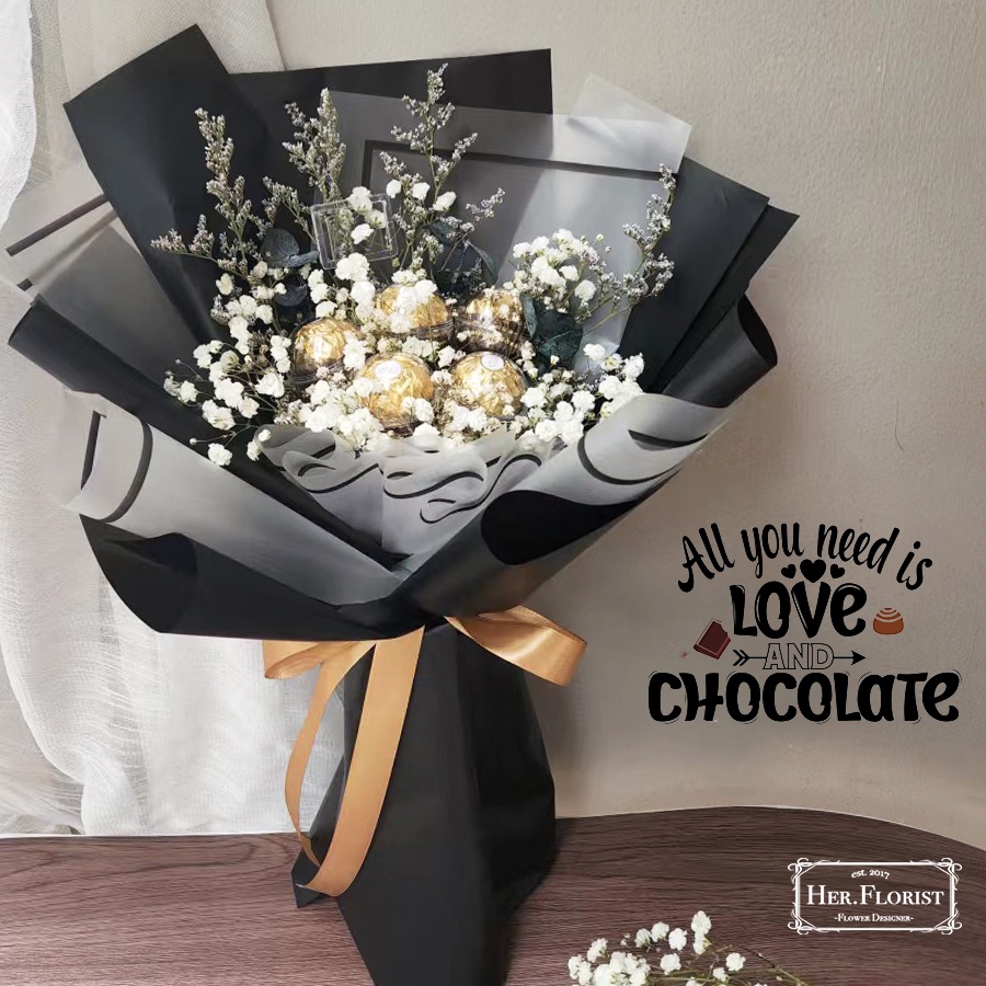 Jual Her Florist Pcs Ferrero Rocher Buket Buket Bunga Baby Breath Dan