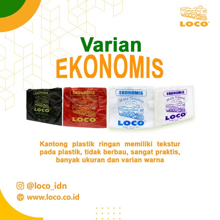 Jual Kantong Plastik Putih LOCO Ekonomis Kantong Kresek Putih Ukuran