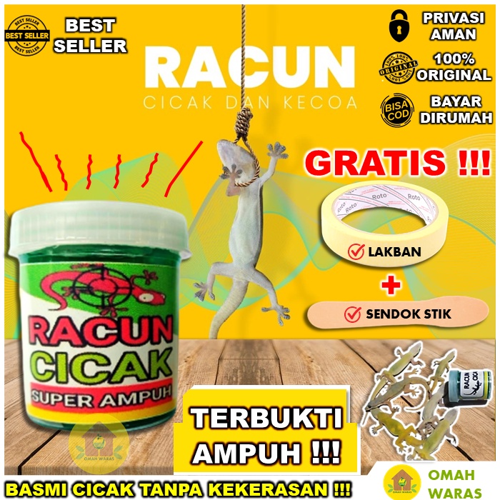 Jual Racun Cicak Paling Ampuh Mati Kering Tidak Bau Membasmi Cicak