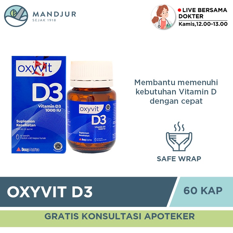 Jual Oxyvit D Kapsul Suplemen Vit D Iu Shopee Indonesia