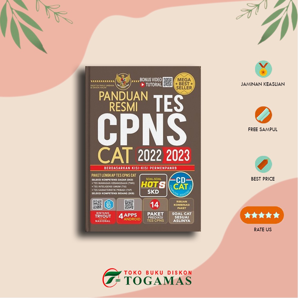 Jual PRE ORDER Buku Panduan Resmi Tes CPNS CAT 2022 2023 Raditya