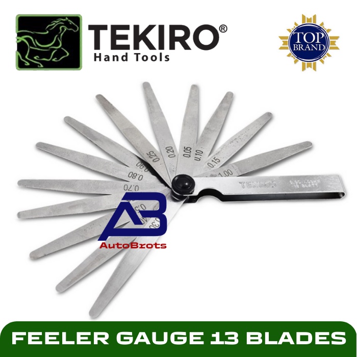 Jual TEKIRO Feeler Gauge Fuller Blade SET 13 PCS Alat Ukur Celah