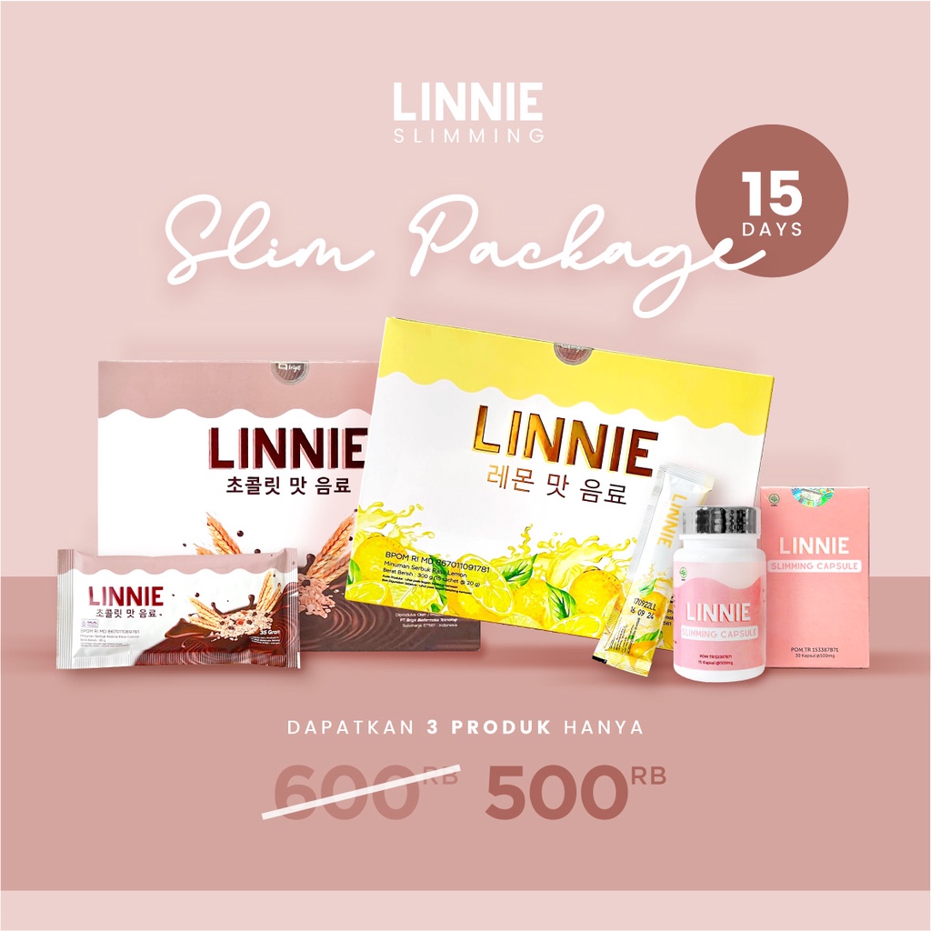 Jual Paket Lengkap Linnie Slimming Capsule Meal Fiber Shopee