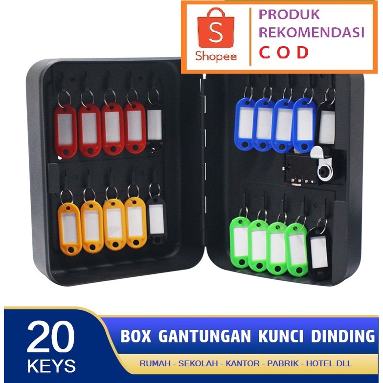 Jual COD KOTAK KUNCI BESI DINDING KEY BOX CABINET KEYBOX KOTAK