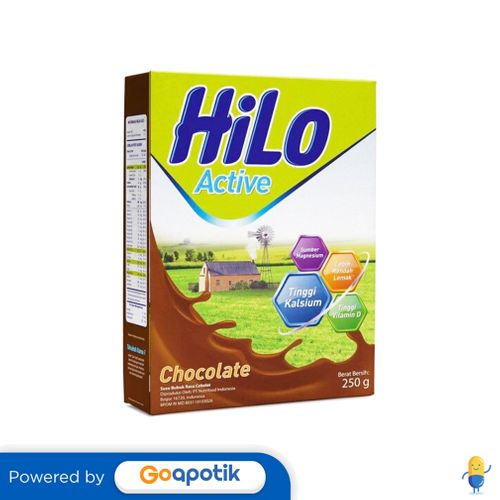 Jual Hilo Active Susu Rasa Chocolate 250 Gram Box Shopee Indonesia