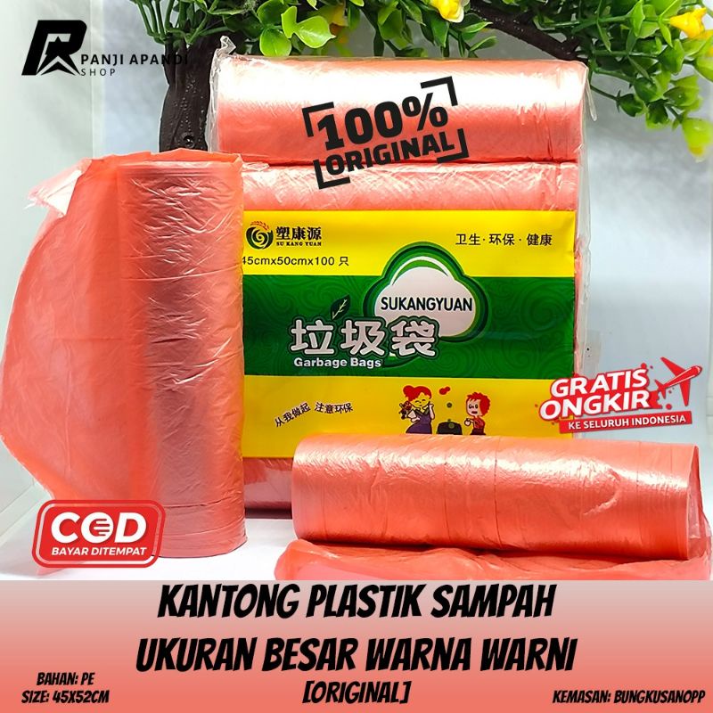 Jual Original Kantong Plastik Sampah Ukuran Besar Warna Warni