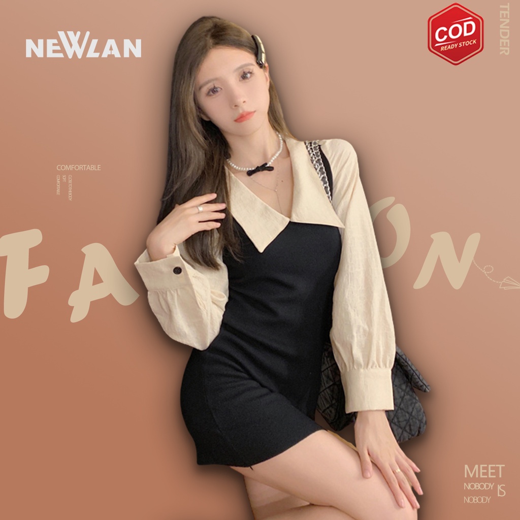 Jual Newlan Qz Cod Dress Korea Dress Wanita Dress Korean Style Midi