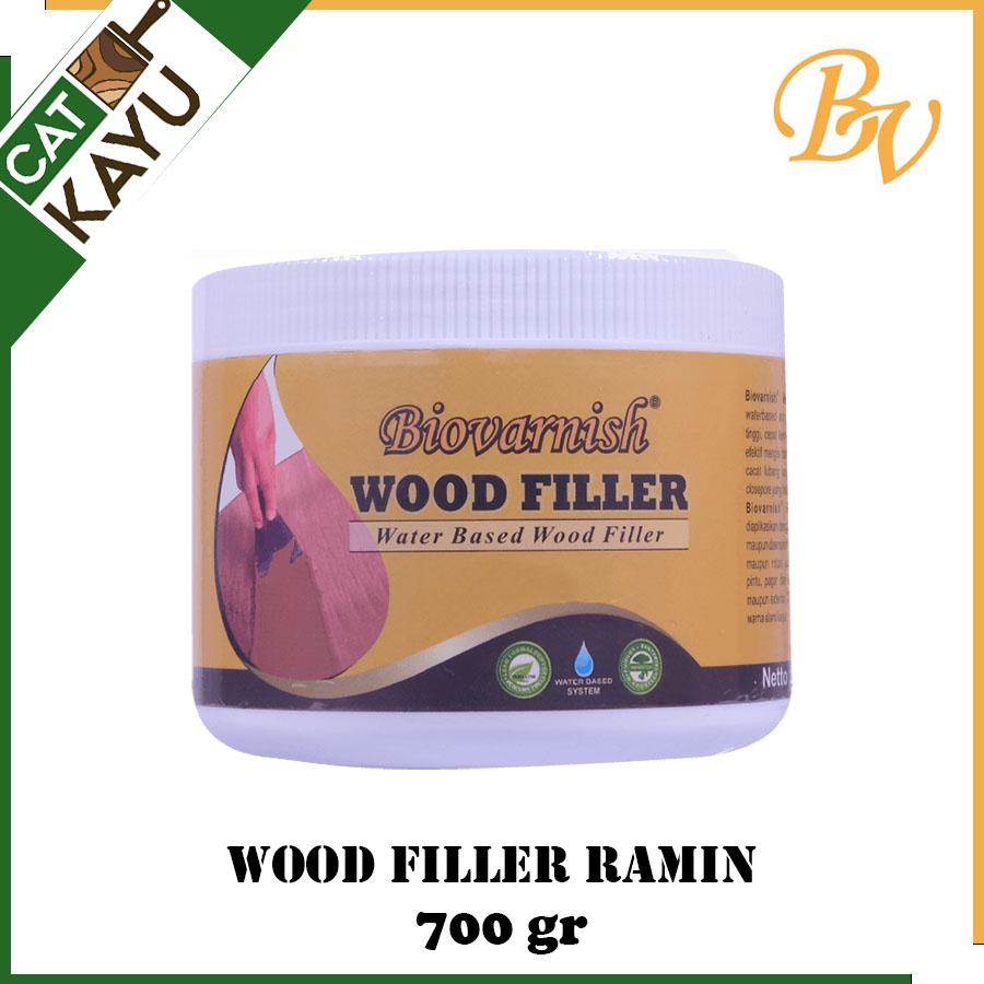 Jual Dempul Kayu Mahoni Wood Filler Biovarnish Warna Ramin Penutup Pori