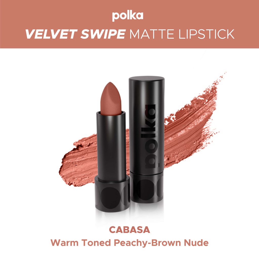 Jual Polka Velvet Swipe Matte Lipstick Cabasa Shopee Indonesia