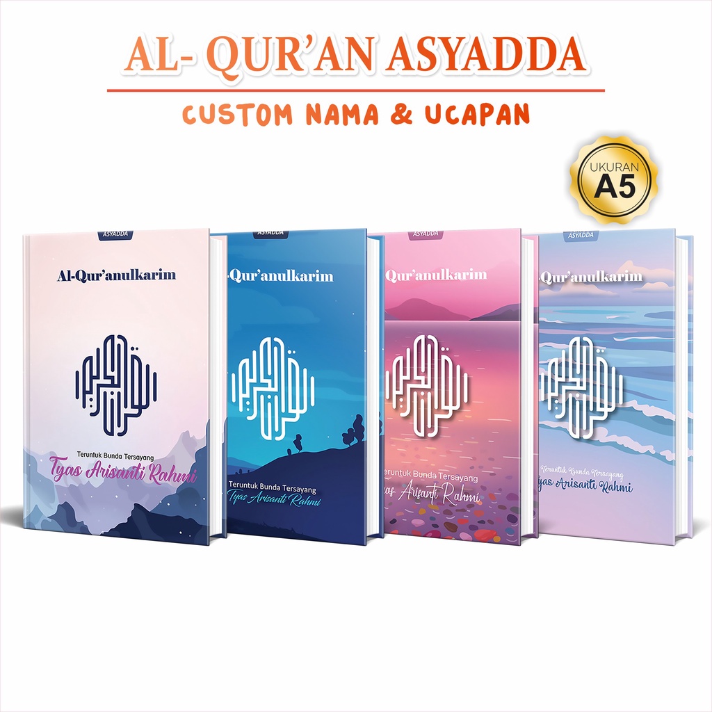 Jual AlQuran Custom Nama Dan Ucapan Al Hufaz A5 Hafalan Mudah Custom