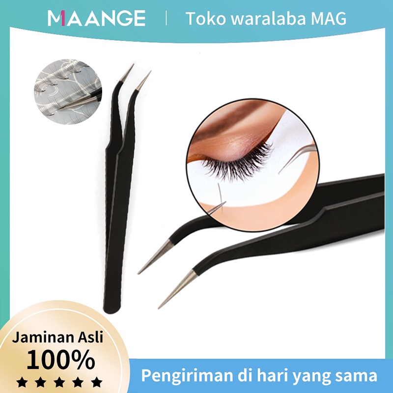 Jual MAGEFY Pencangkokan Bulu Mata Stainless Steel Pinset Baja Tahan