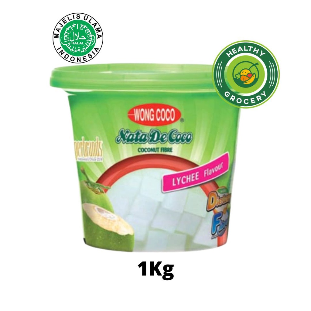 Jual Wong Coco Nata De Coco Lychee Flavour 1kg Sari Kelapa Rasa Leci